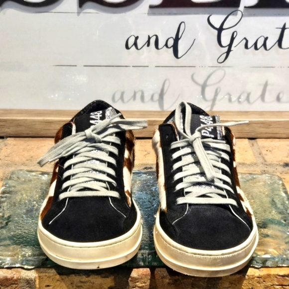 P448 F9 John Sneaker Cow Hair/Print Glitter Wmns EU 36 | US 6-6.5 - Picture 2 of 9
